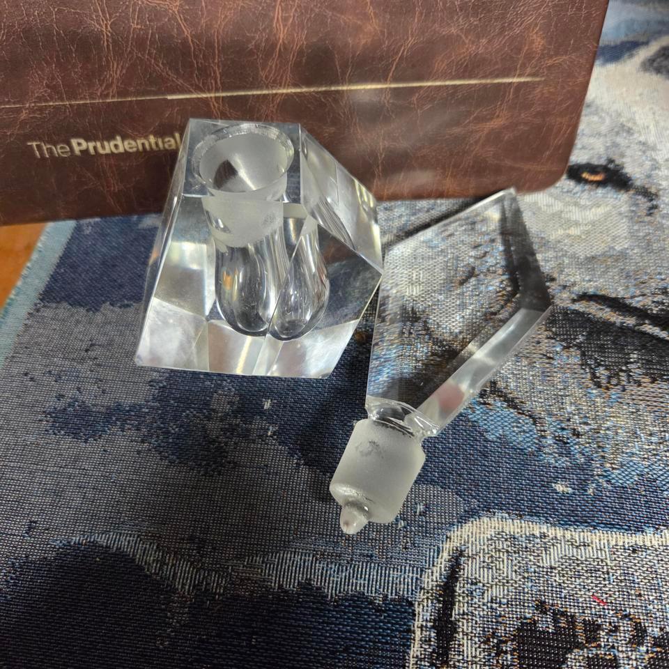 Vintage Art Deco Heavy Crystal 4