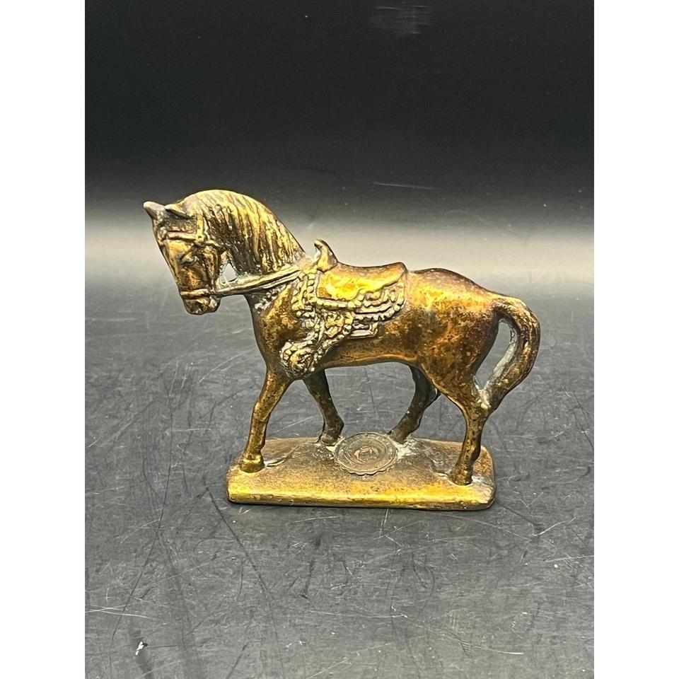 Vtg Brass Horse Figurine Statue B890