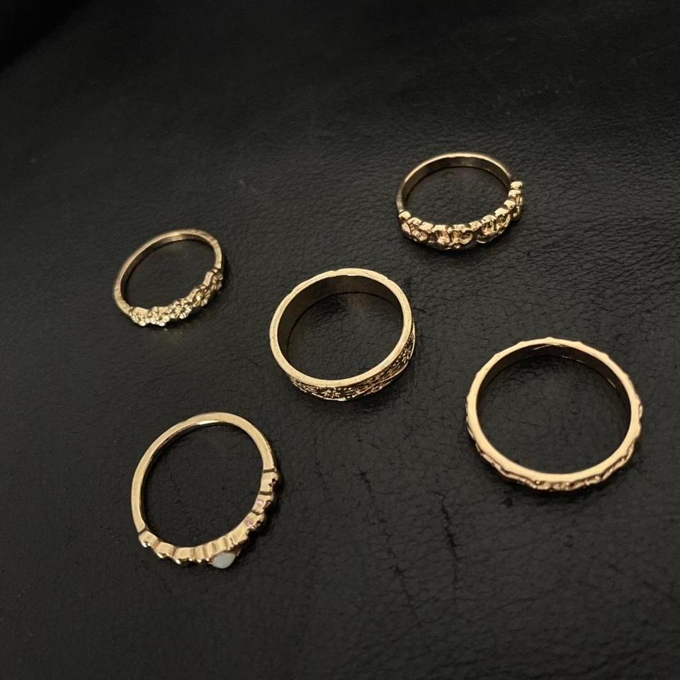Gold Tone Rings With Opal 7e5c 2
