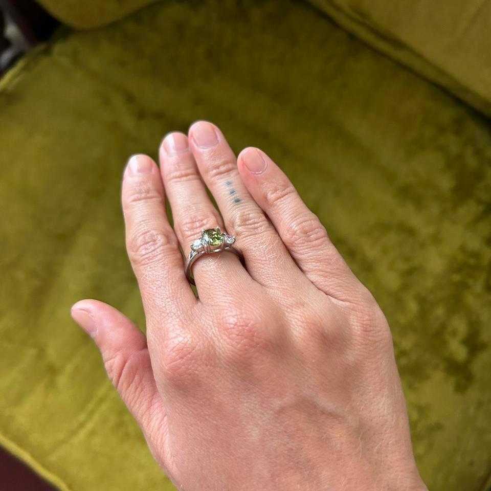 Green Diamond Engagement Dress Up 494f 2