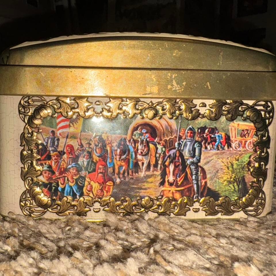 Antique German Tin Box Antique Bbb0 4