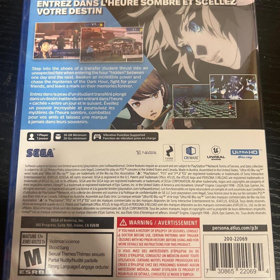 Persona 3 Reload Ps5 F072 2