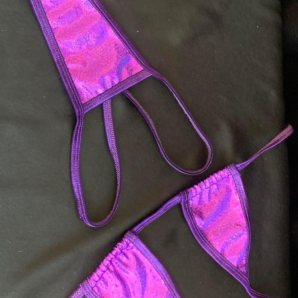 Purple Hologram Micro Bikini Set Cb1a 8