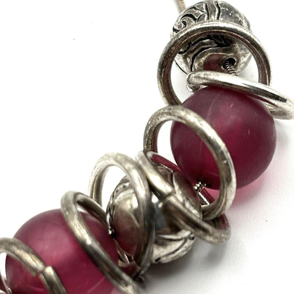 Womens Rose Color Glass Beads 9cca 3