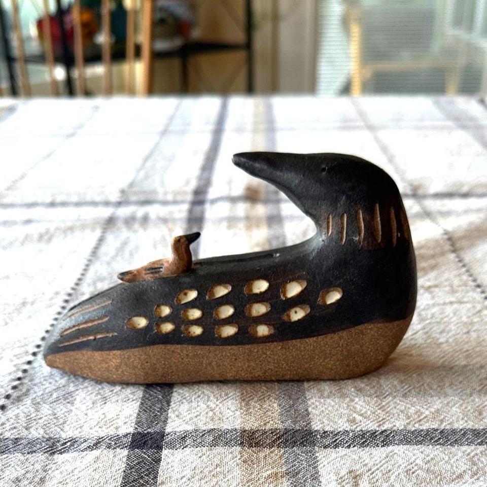 Vintage Canadian Hand Carved Inuit Loon Cf7c