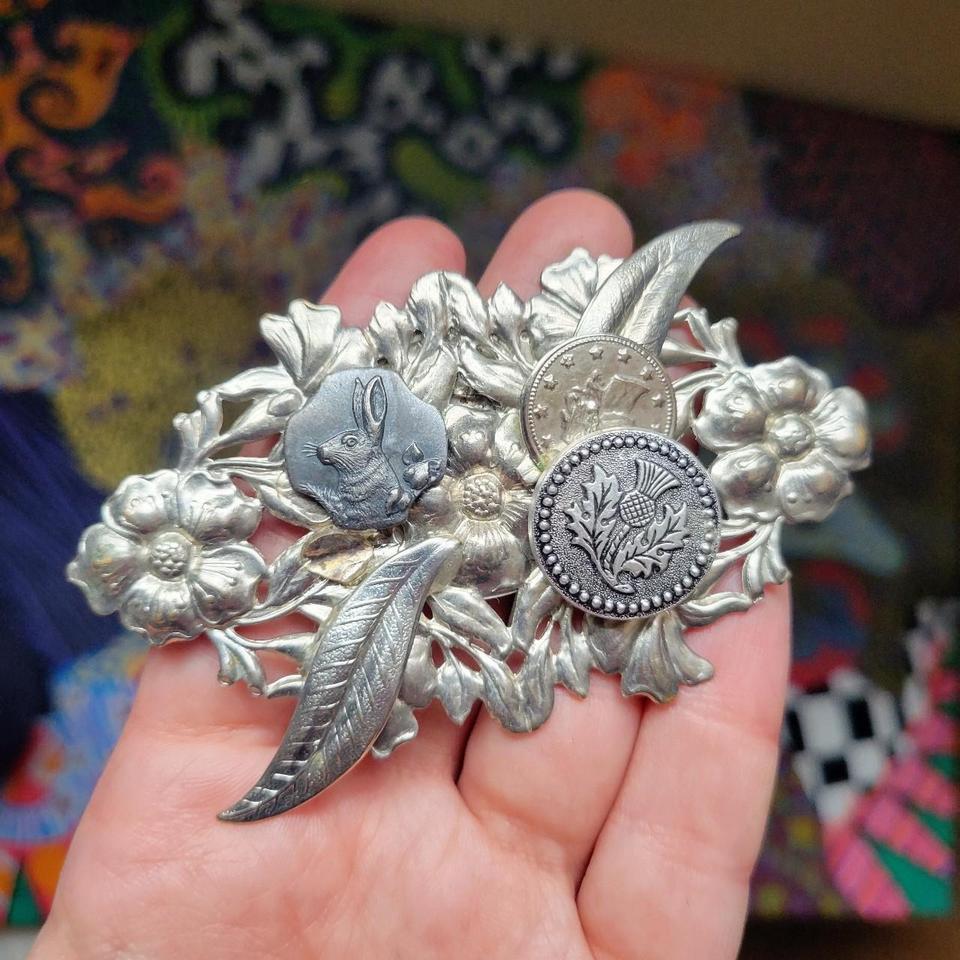 Vintage Silver Balboa Floral Rabbit 5