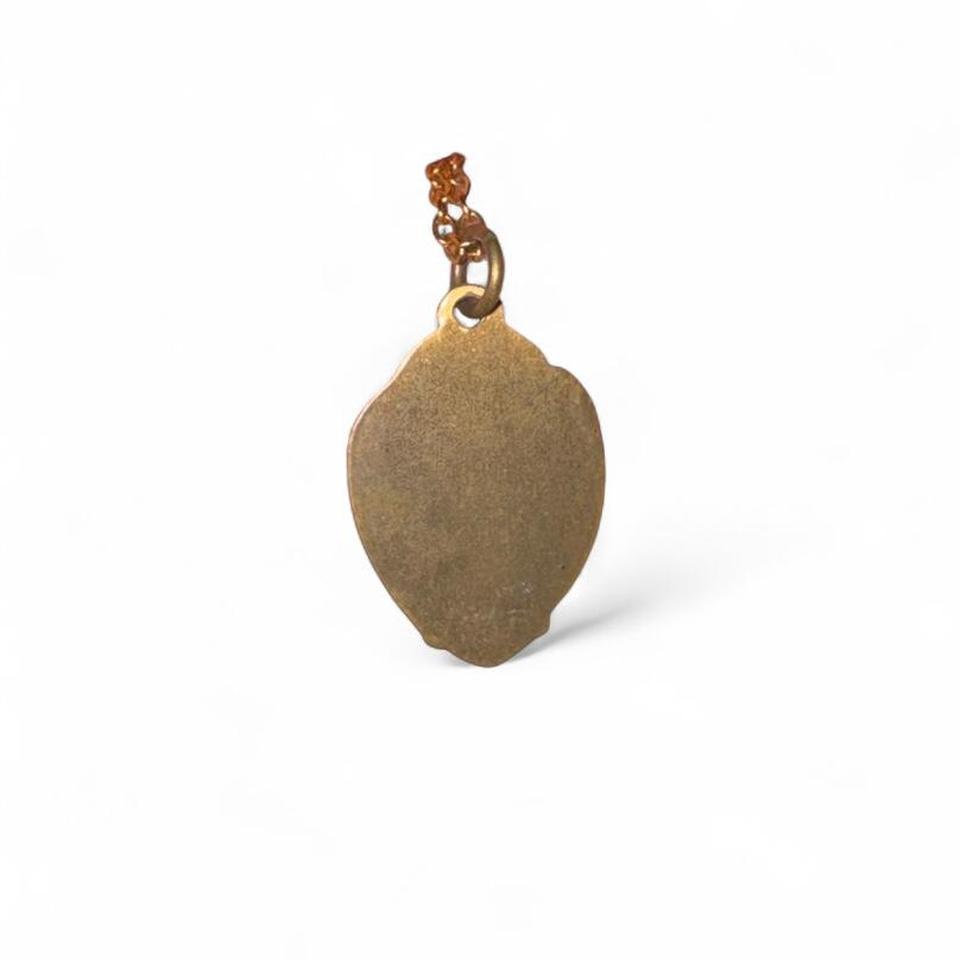 Vintage Gold Tone Religious 7856 3
