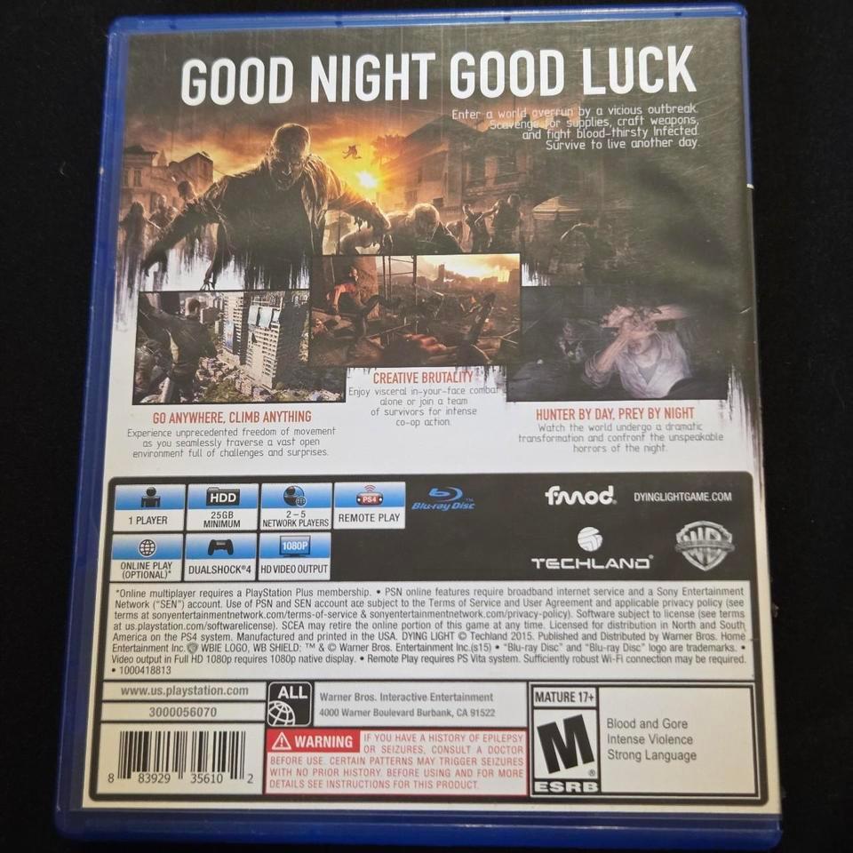 Dying Light Ps4 Game Zombie 37fb 2
