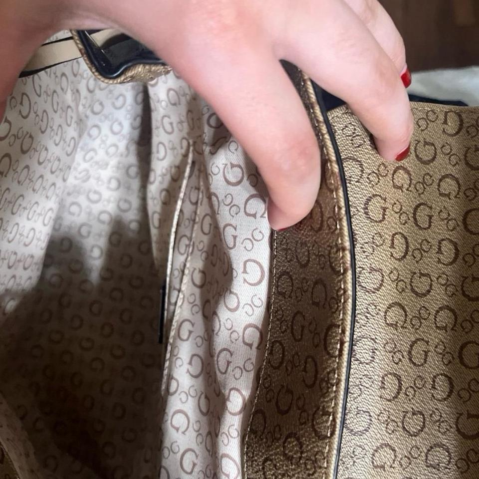 Guess Brown Backpack With Tan A9bd 3