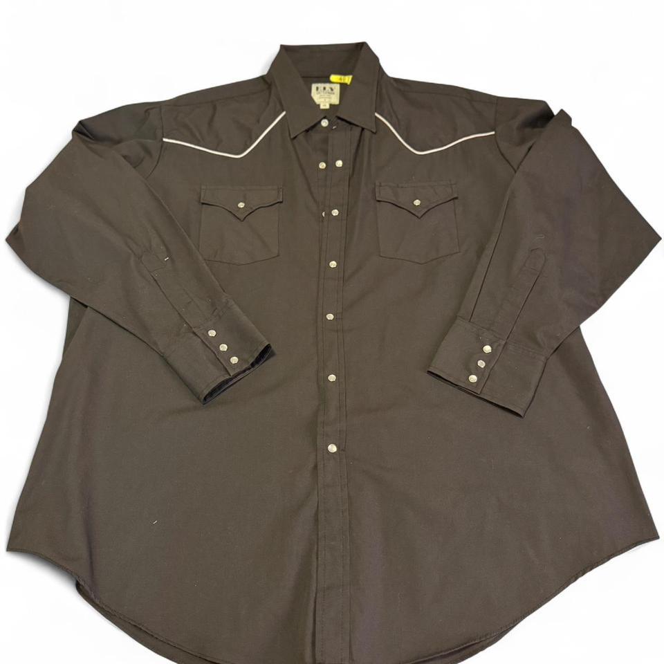 Ely Cattleman Black Western Shirt 3571