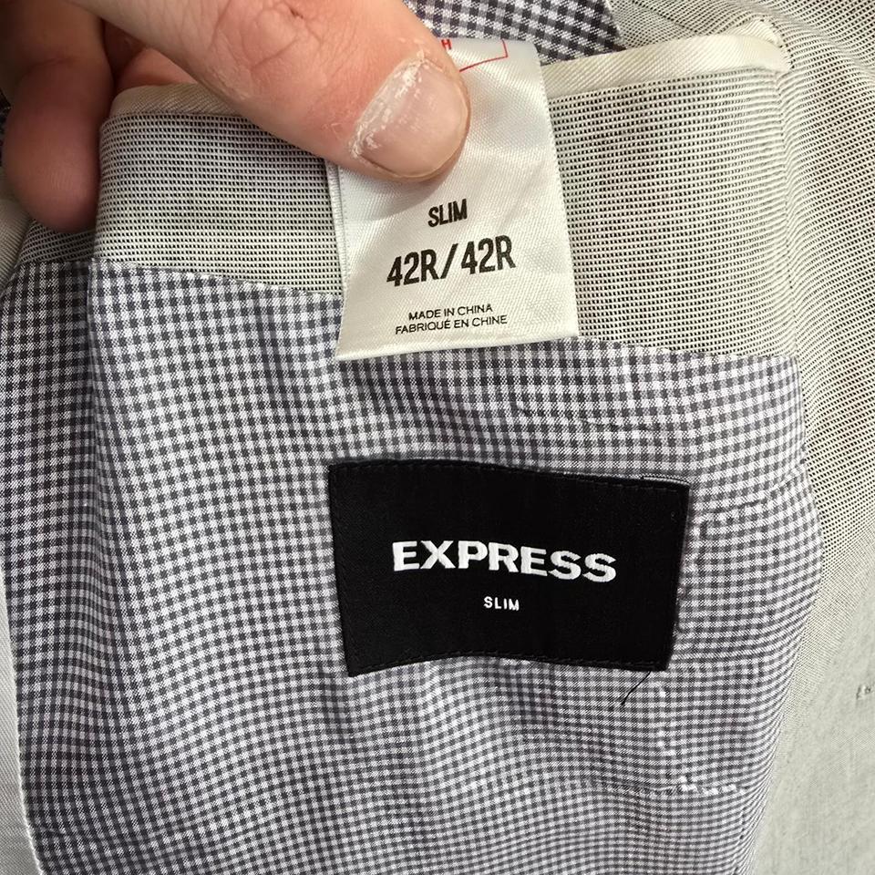Express Grey Slim Fit Suit F6f0 3