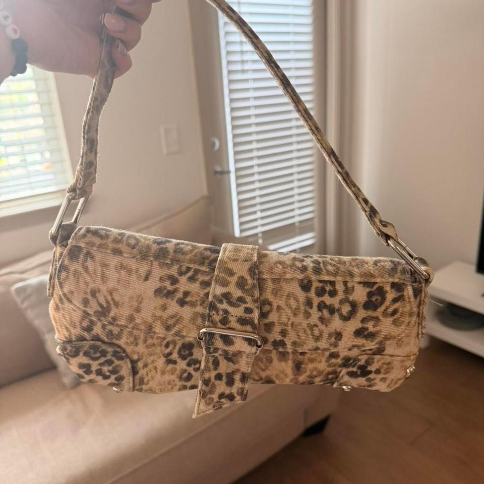 Leopard Print Mini Baguette Purse 62d4