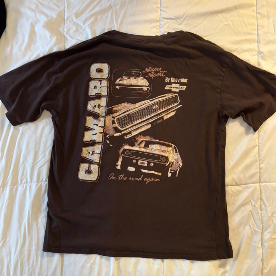 Brown Vintage Graphic Camaro Tee 207b