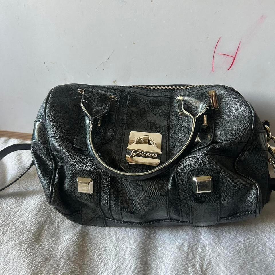 Y2k Style Guess Black Leather Dfa8