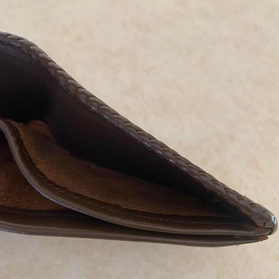 Vintage Handmade Brown Leather Wallet 7035 4