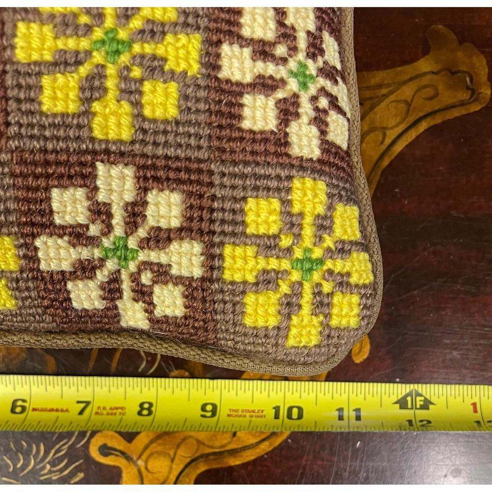 Vtg Needlepoint Floral Mod Geometric 177c 6