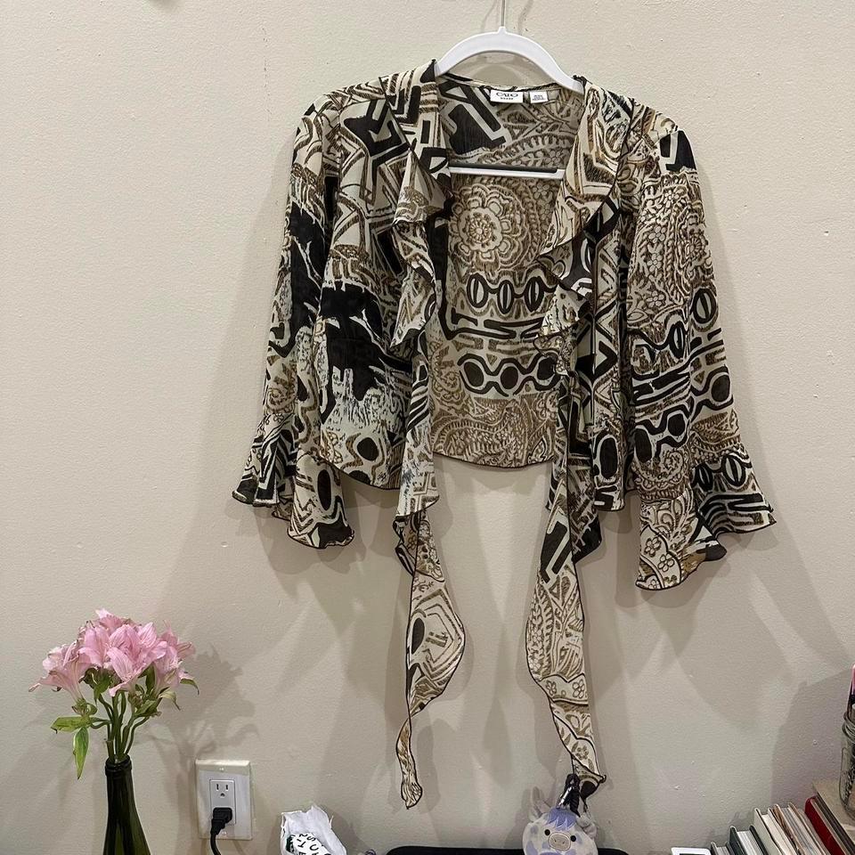 Multicoloured Abstract Print Blouse With C8f7 2