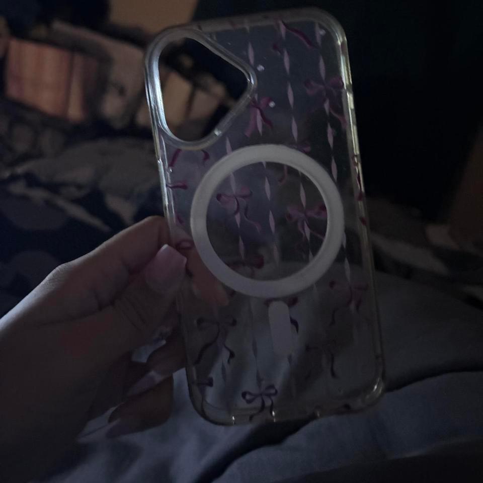 Clear Pink Ribbon Phonecase With