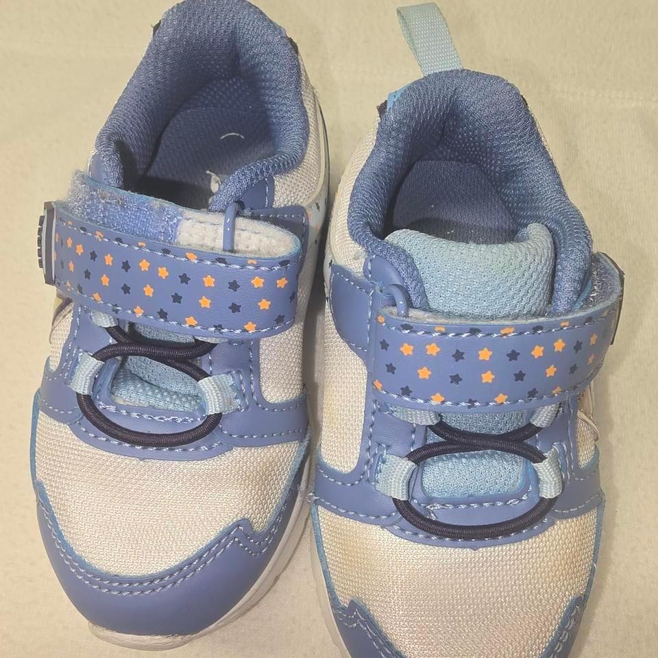 Blue And White Kids Trainers