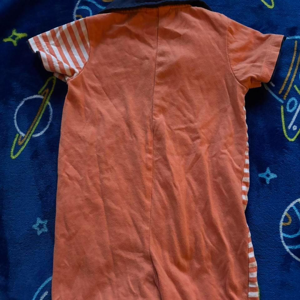 Orange Striped Giraffe Onesie Baby D92b 3