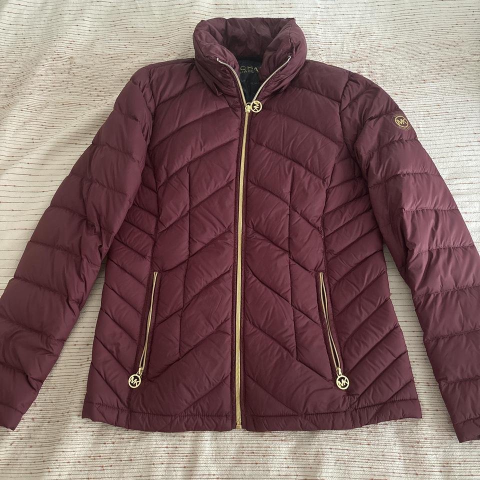Burgundy Michael Kors Puffer Jacked