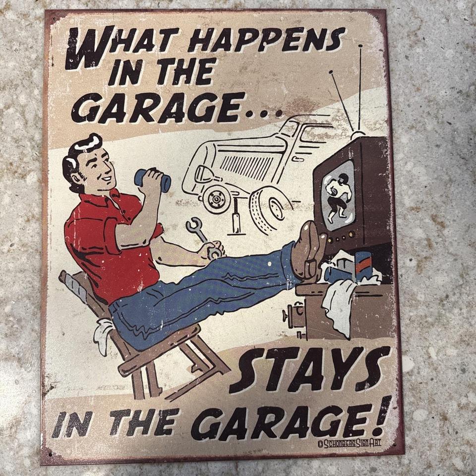 Funny Garage Vintage Style Tin 0ea2