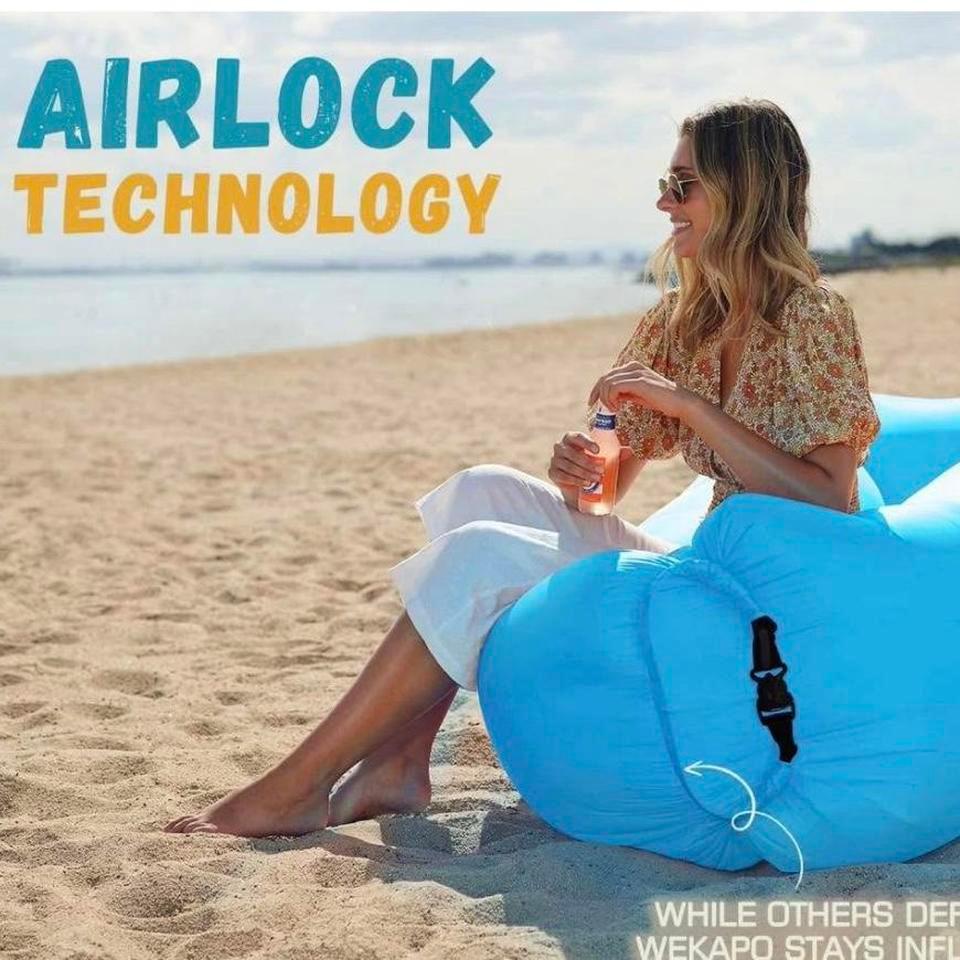 Wekapo Blue Inflatable Lounger 4c66 7