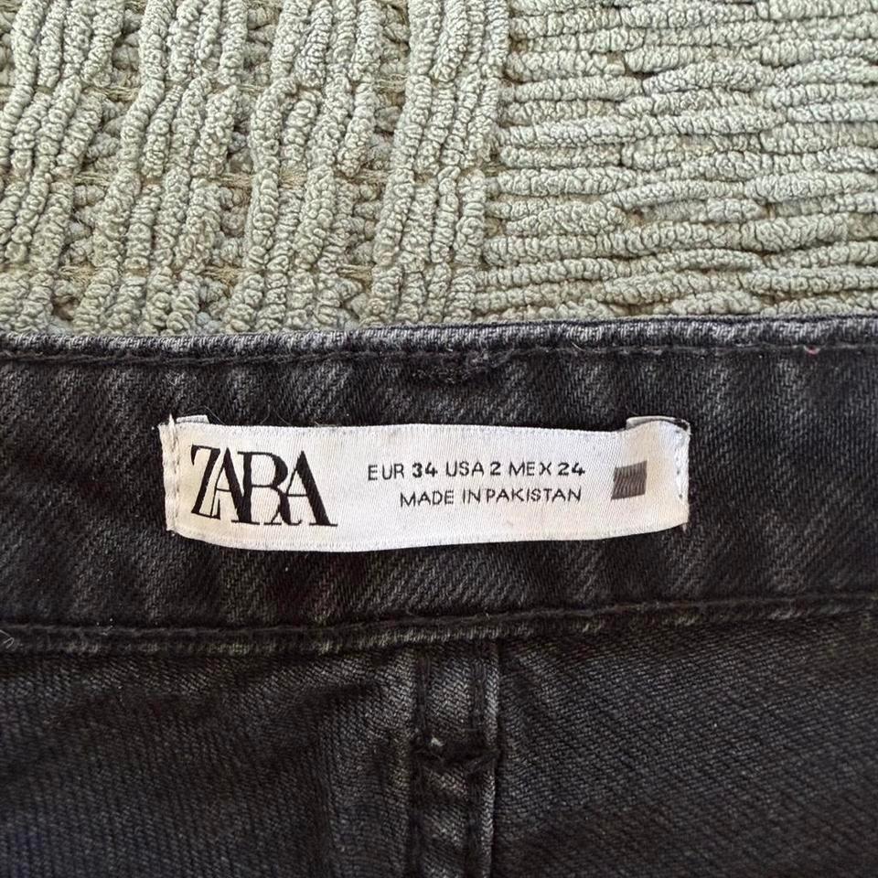 Zara Black High Waisted Straight Leg Jeans 9d7f 5