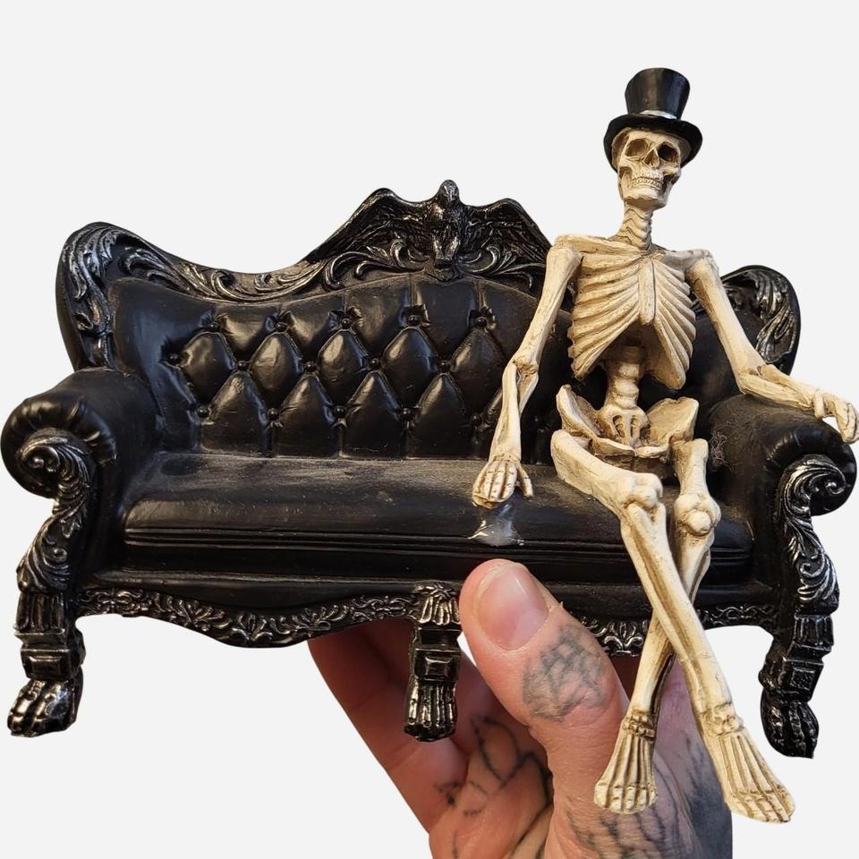Gothic Black And White Skeleton