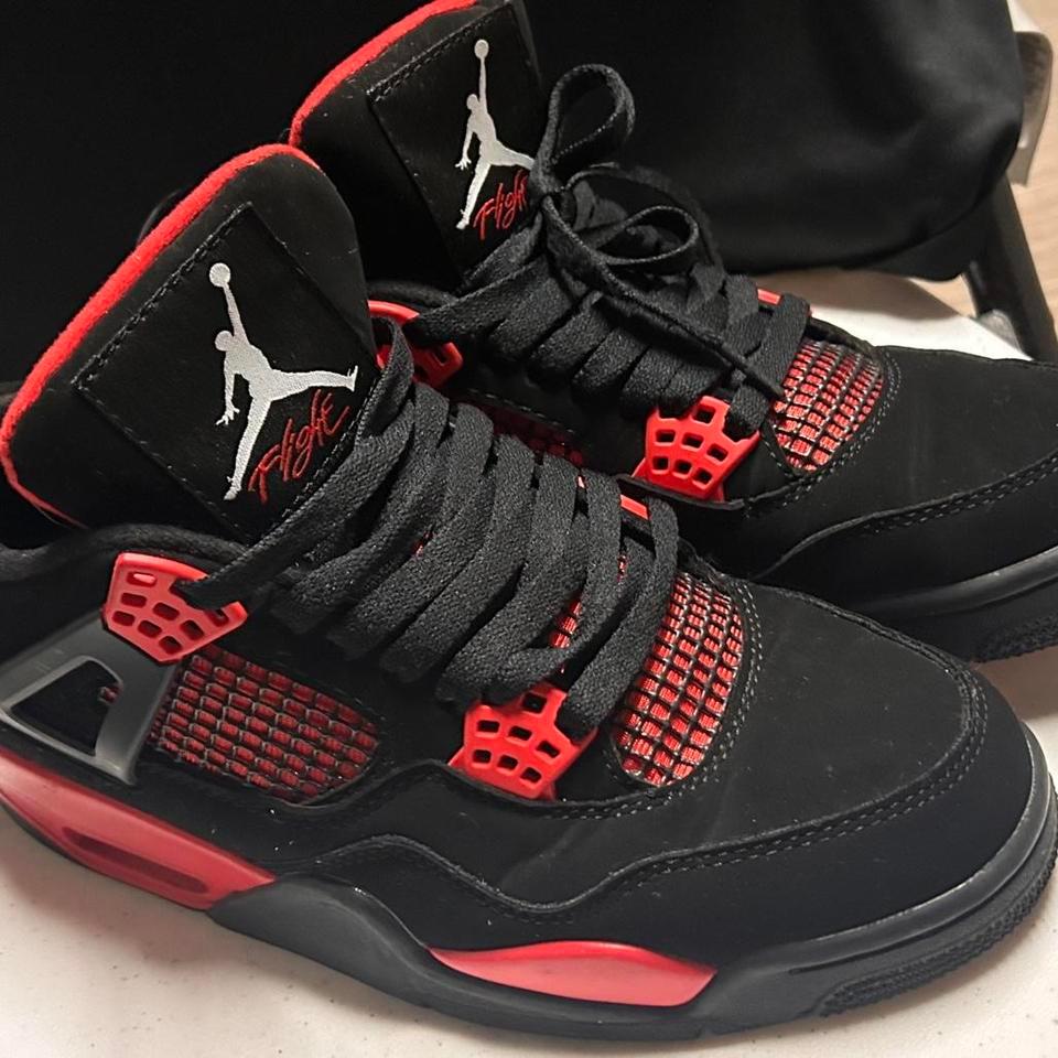 Jordan 4 Black Red Trainers 0c1d 2