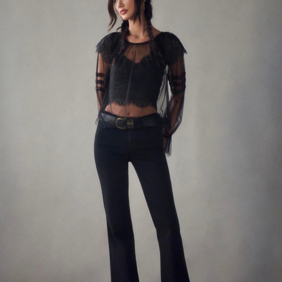 Paige Genevieve Black High Rise Flare 9334 2