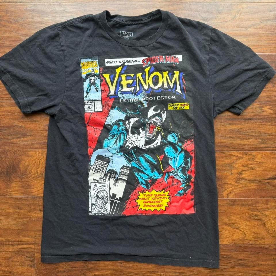 Black Marvel Venom Graphic Tee C69a