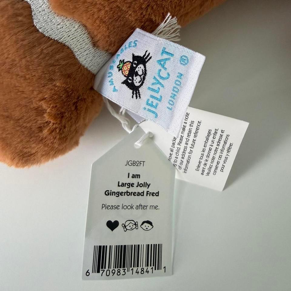 Jellycat Jolly Gingerbread Fred Large Ac48 7