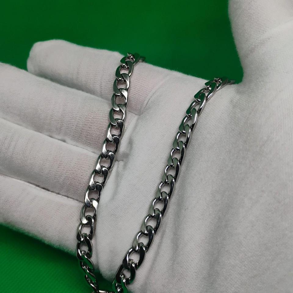 Silver Chain Necklace With A D535 4