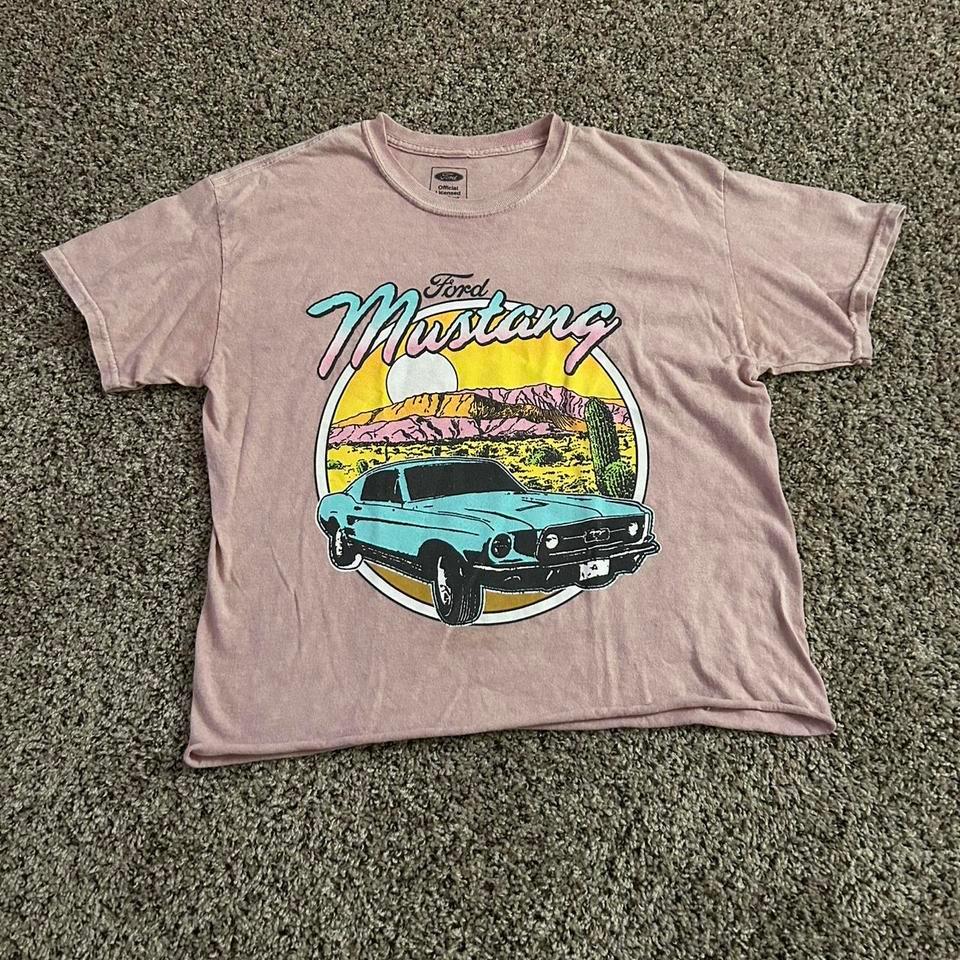 Pink Ford Mustang Graphic Tee