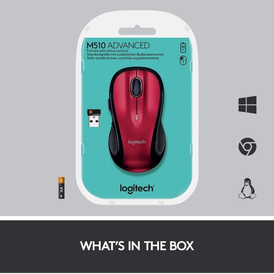 Red And Black Logitech Wireless 8