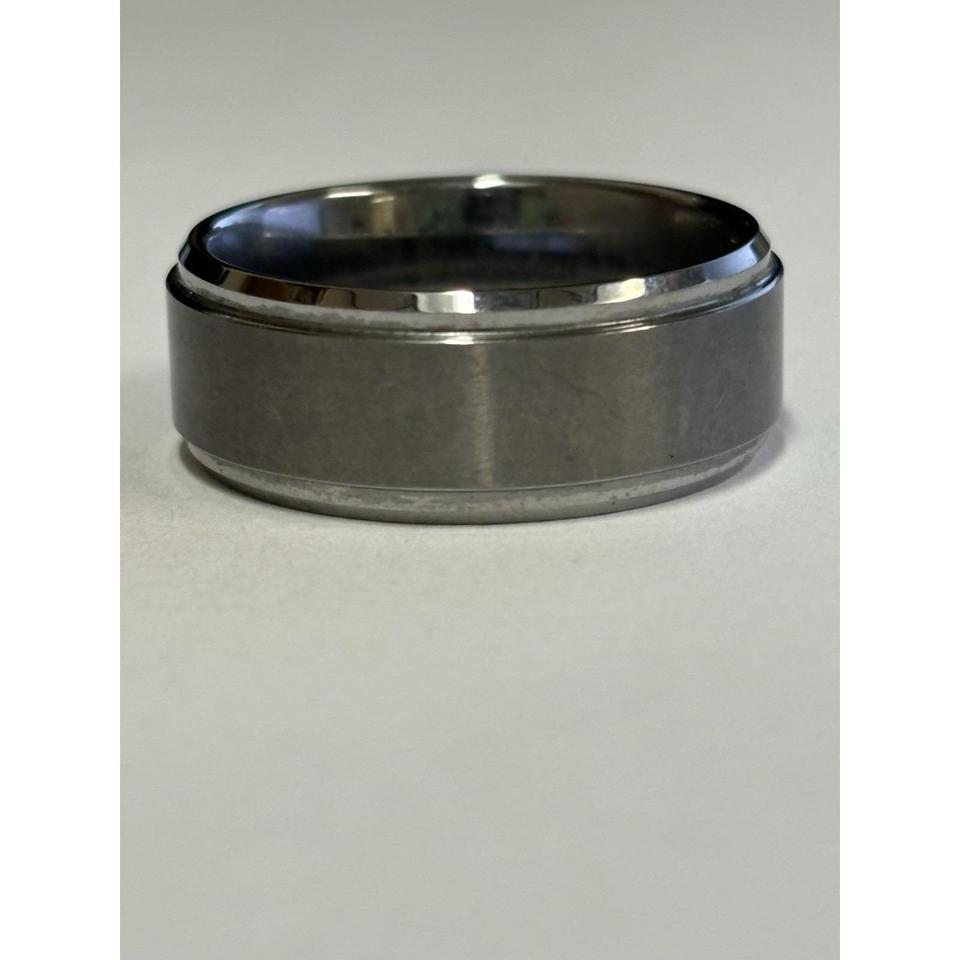 Mens Tungsten Carbide Dark Gray