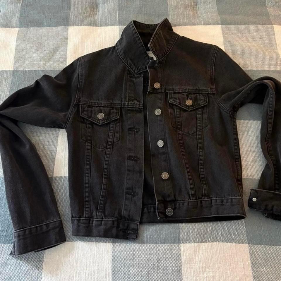 Asos Washed Black Denim Jacket 18ea