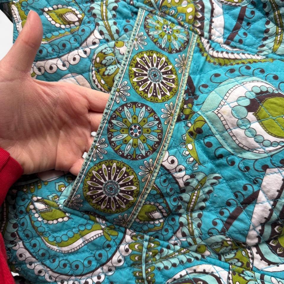Blue And Green Patterned Tote B025 4