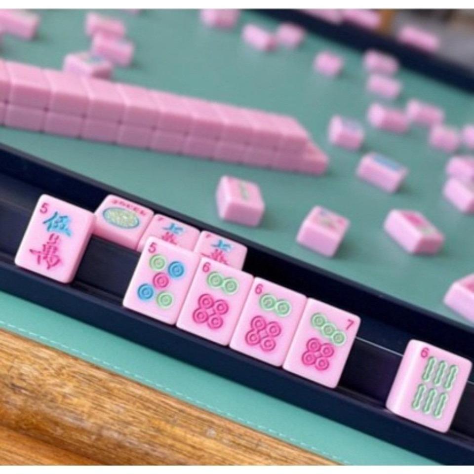Pink Mahjong Tile Set 152 B6a1 3
