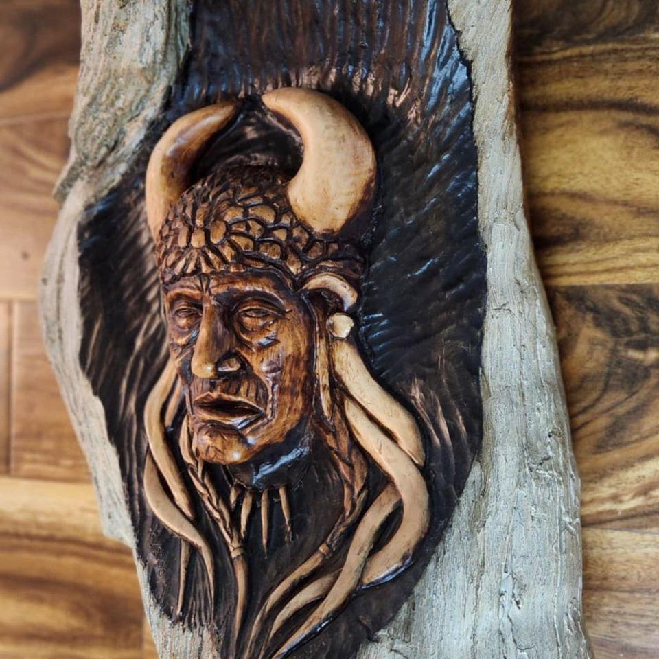 Native American Sculpture Warrior This 3