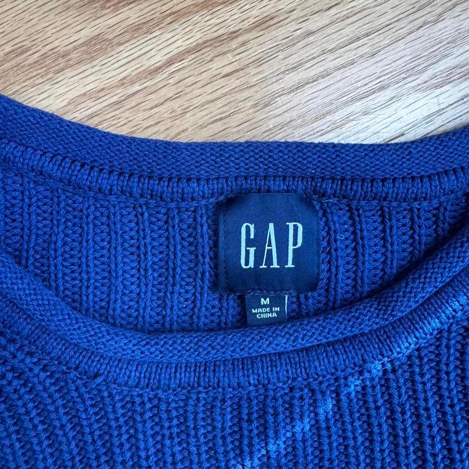 Gap Blue Cropped Sweater Size B81b 2