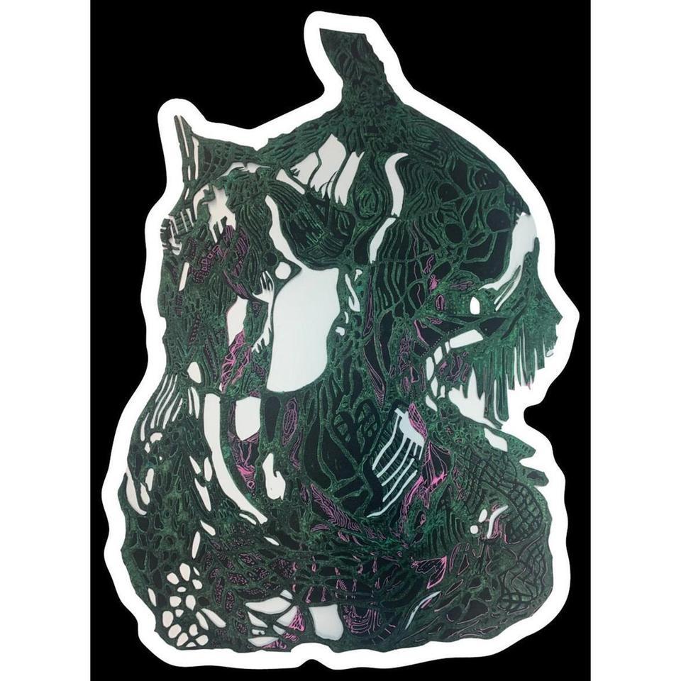 Chrysalis Sticker Chrysalis Mica Linocut 14ca