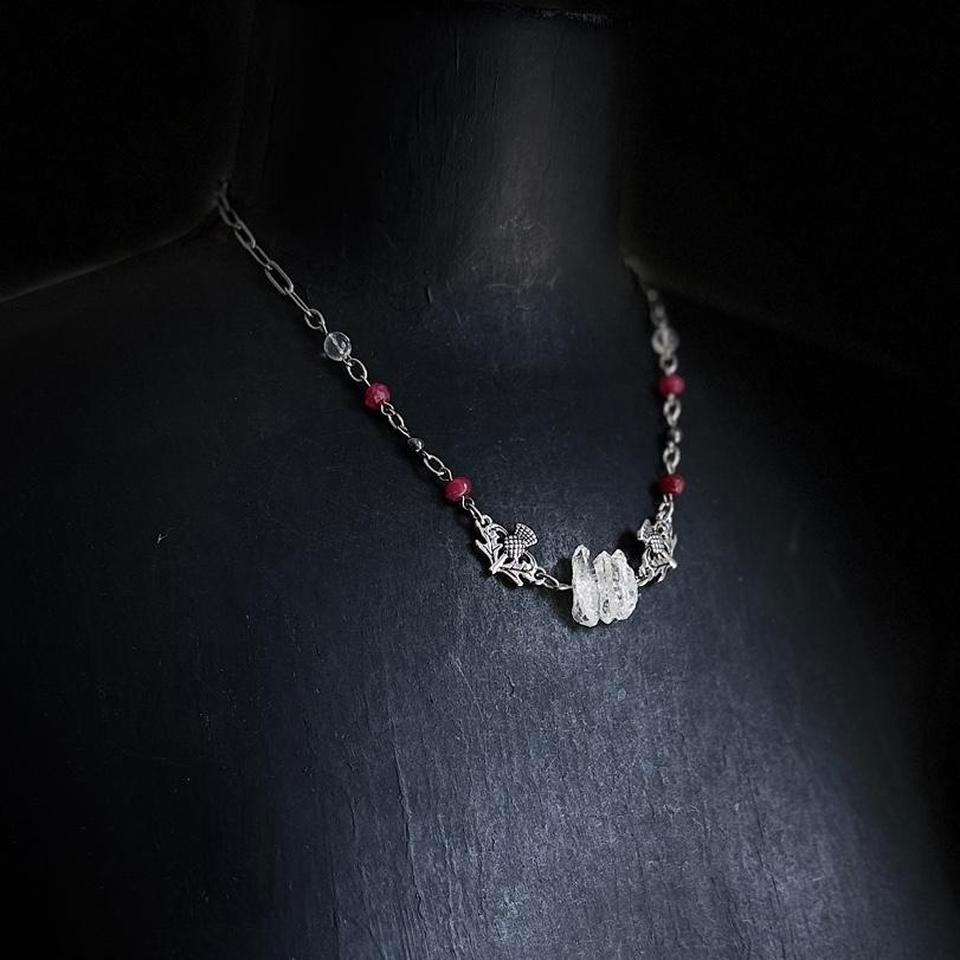 Herkimer Diamond Quartz With Ruby 9afe 2