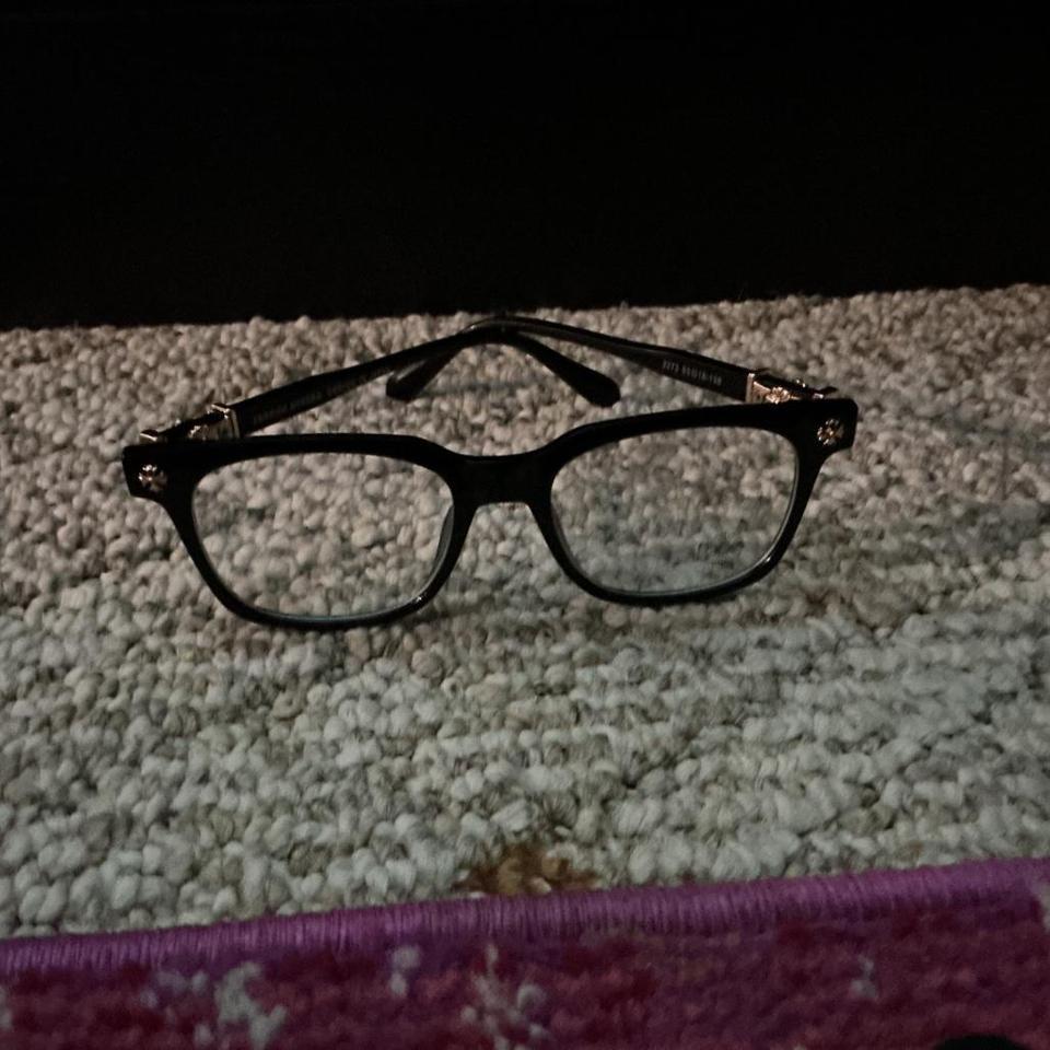 Black Chrome Heart Glasses Real 6dd0