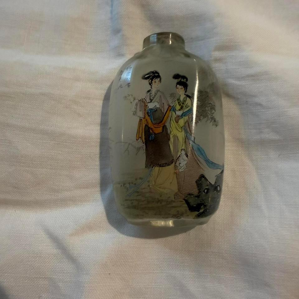 Vintage Chinese Reverse Painted Snuff 66b3 3