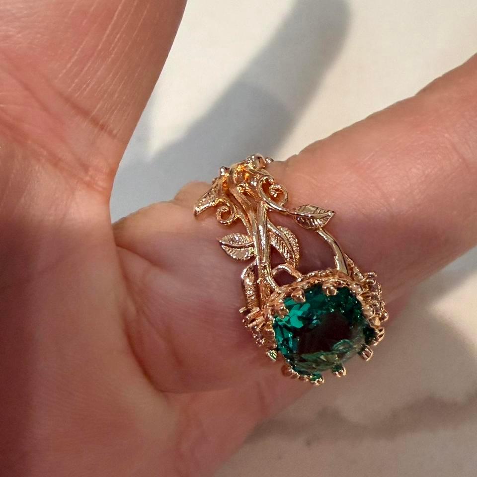 New Rose Gold Green Glass A746 4