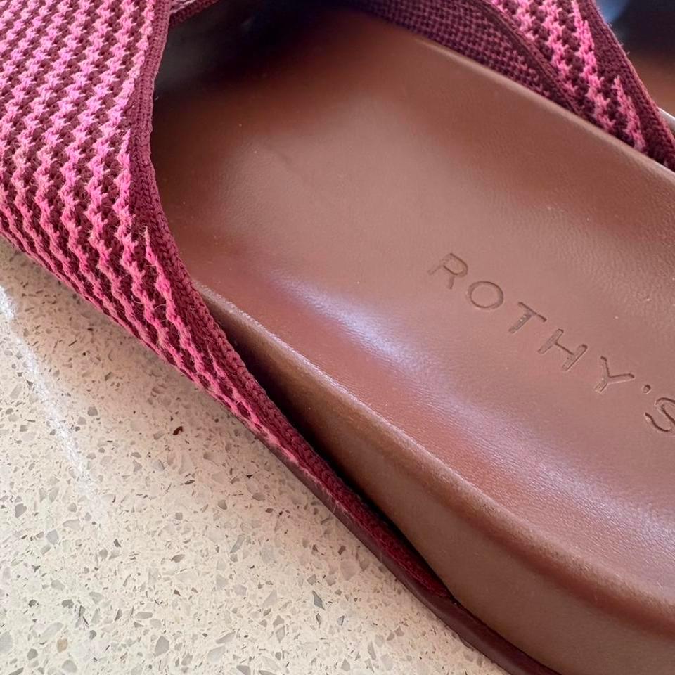 Rothys Pink Slides Size 10 59ed 6
