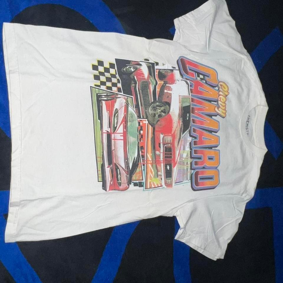 White Chevy Camaro Graphic Tee D8f4