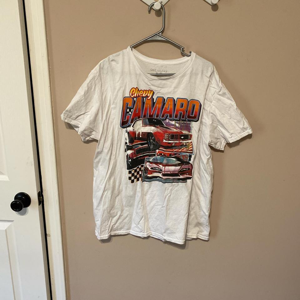 White Chevy Camaro Racing Tee